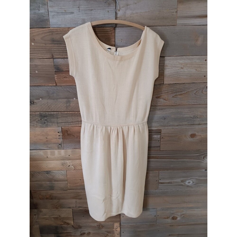 Vintage St. John By Marie Gray Dress Sz. 8 Back Zip Stretch See Description